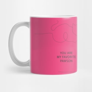 🐾🎨 Feline Connection: "You Are My Pawson" in Minimalist Elegance 🖤🐱 Mug